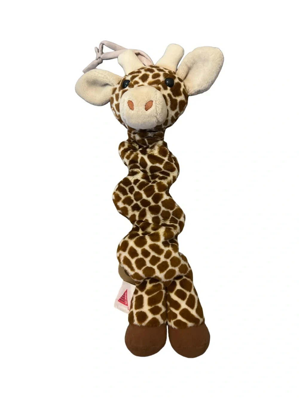 VINTAGE 1988 DAKIN MUSICAL LULLABY PULL DOWN TOY GIRAFFE NURSERY PLUSH STUFFED